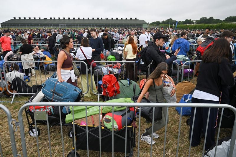 Image for First revellers arrive at UK's Glastonbury Festival