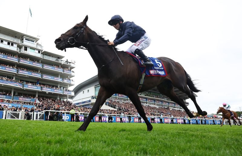 Image for Horse racing-Lambourn wins Epsom Derby for O'Brien