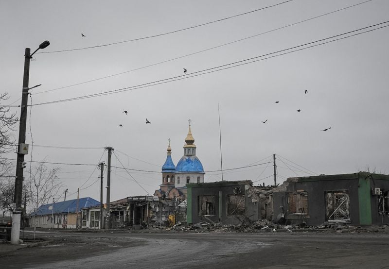 Image for Russian video shows soldiers walking freely through ruins of Ukraine's Pokrovsk