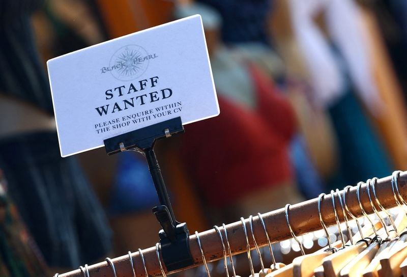 Image for UK's jobs downturn abates slightly ahead of budget, survey shows