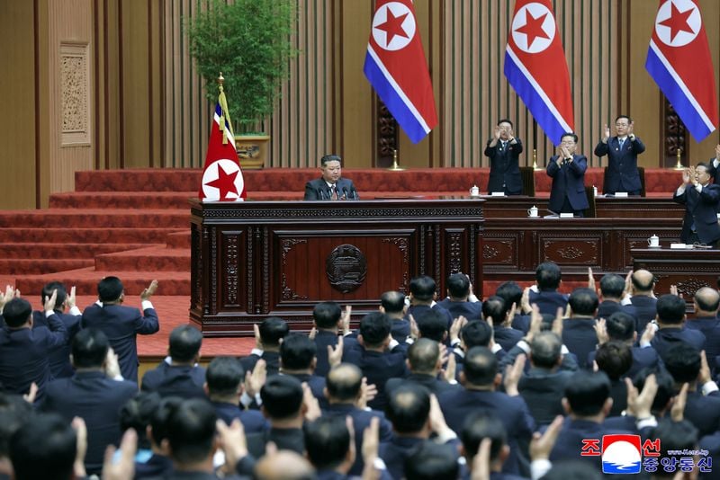 Image for Kim Jong Un says North Korea’s nuclear status is irreversible, threatens South