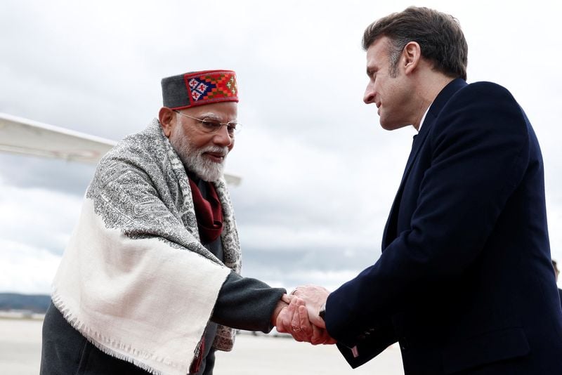 Image for France's Macron says he coordinated position on Ukraine crisis with India's Modi