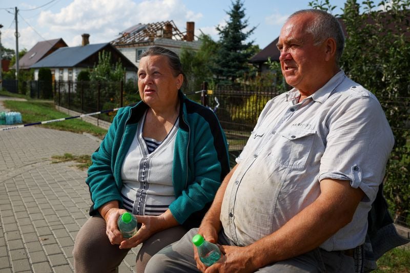 Image for Polish couple's house hit by drone as they watched TV news