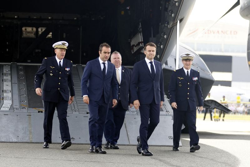 Image for Macron challenges Europe to rival US, China in space