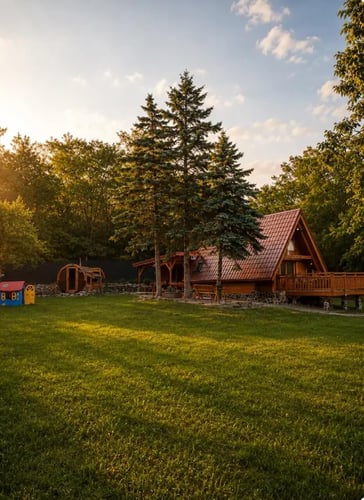 Lesný retreat so saunou a jazierkom
