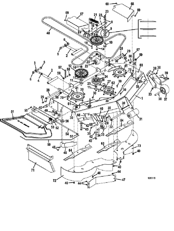 48 Inch deck assembly