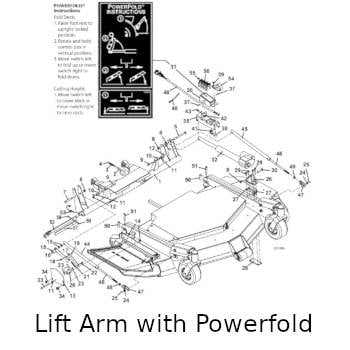 Lift Arm with Powerfold Assembly