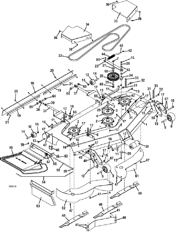 Deck Assembly, 61 Inches
