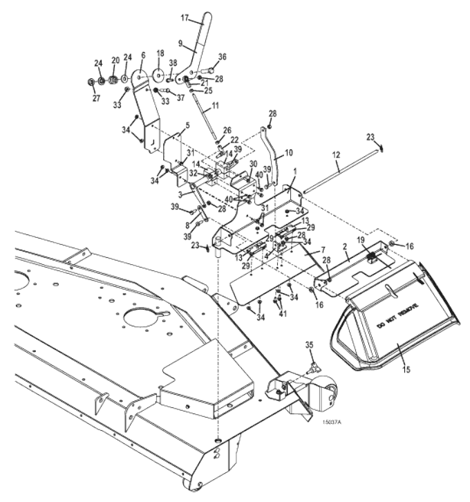 Grasshopper Discharge Control Kit Parts Breakdown Diagram