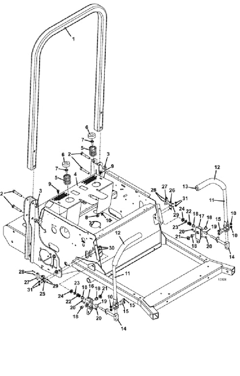 rops and steering assembly