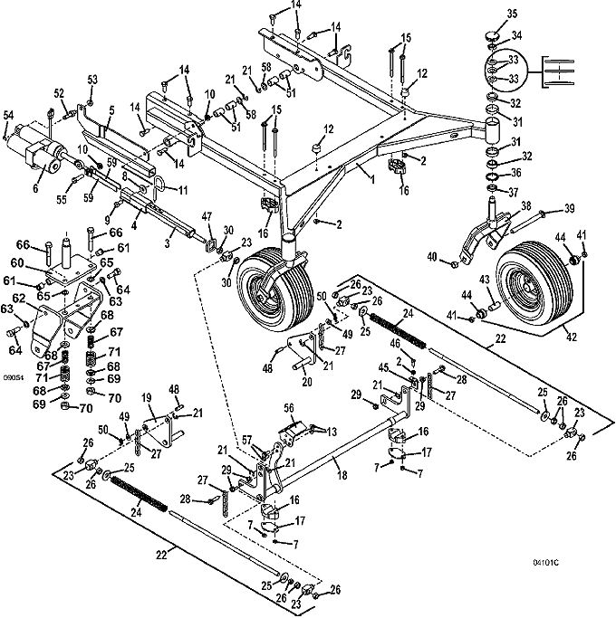 Deck Carrier Assembly, 72 inches