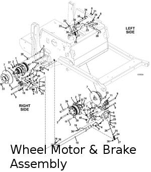 wheel motor and brake assembly
