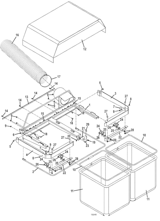 Model 8F M2 Catcher for 300V Series MidMount Tractors