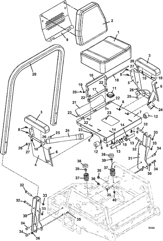 ROPS and Seat Assembly