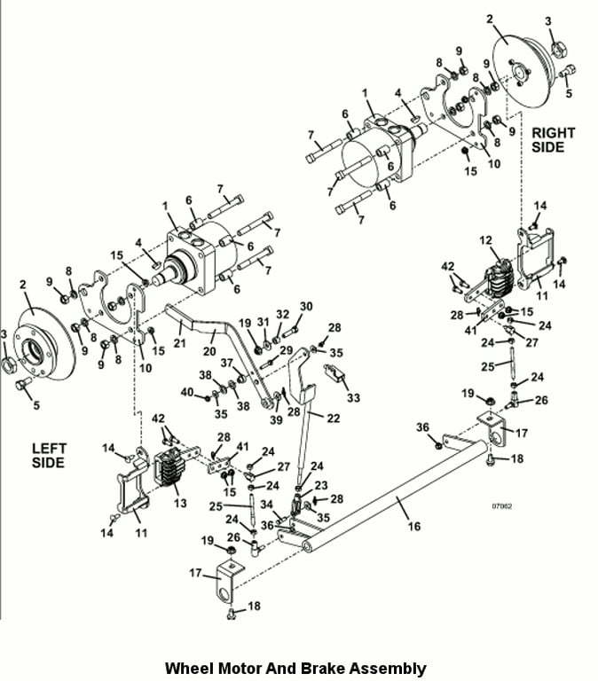 Wheel Motor and Brake Assembly