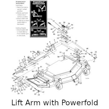 Lift Arm with Powerfold Assembly