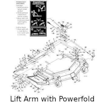 Lift Arm with Powerfold Assembly