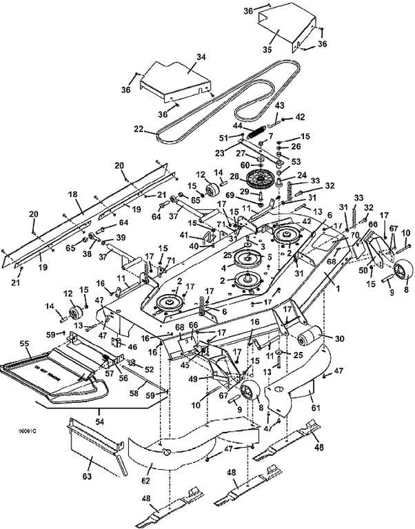 Deck Assembly, 61 Inches
