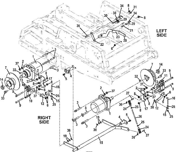 Wheel Motor and Brake Assembly