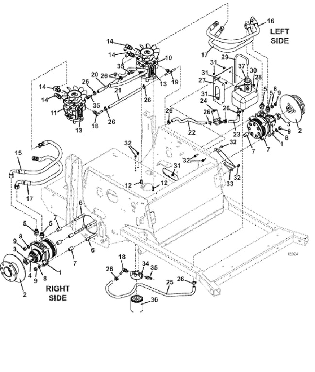 reservoir and hose assembly