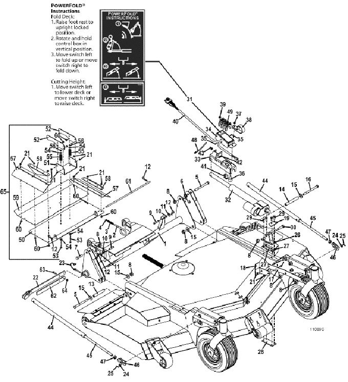 Lift Arm with Powerfold Actuator