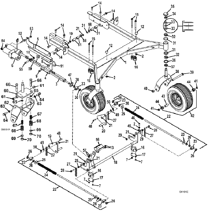 Deck Carrier Assembly, 72 inches