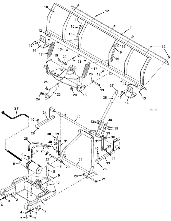 2012 to Present Hydraulic Lift Assembly