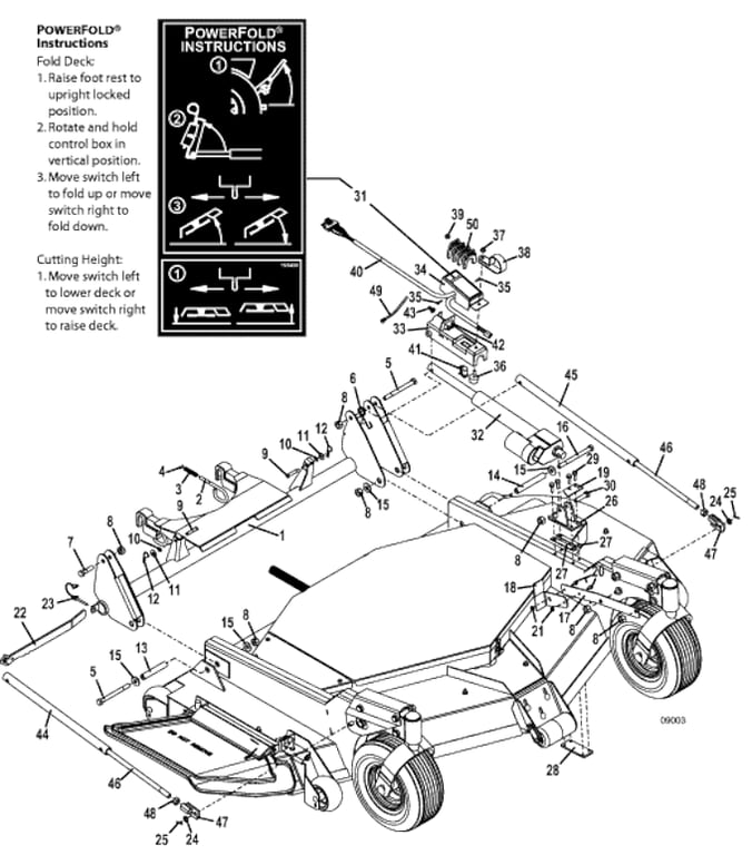 Lift Arm with Powerfold Actuator