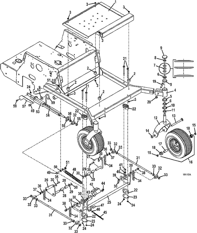 deck carrier linkage assembly