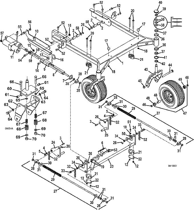 Deck Carrier Assembly, 61 Inches