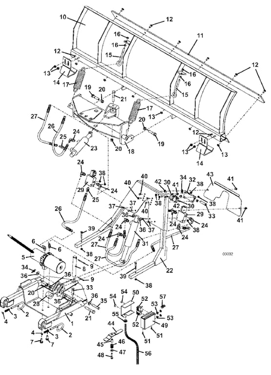 2007 and Older Hydraulic Dozer Assembly