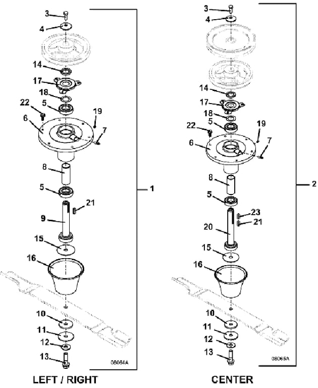 72 inch Blade Spindle Assembly