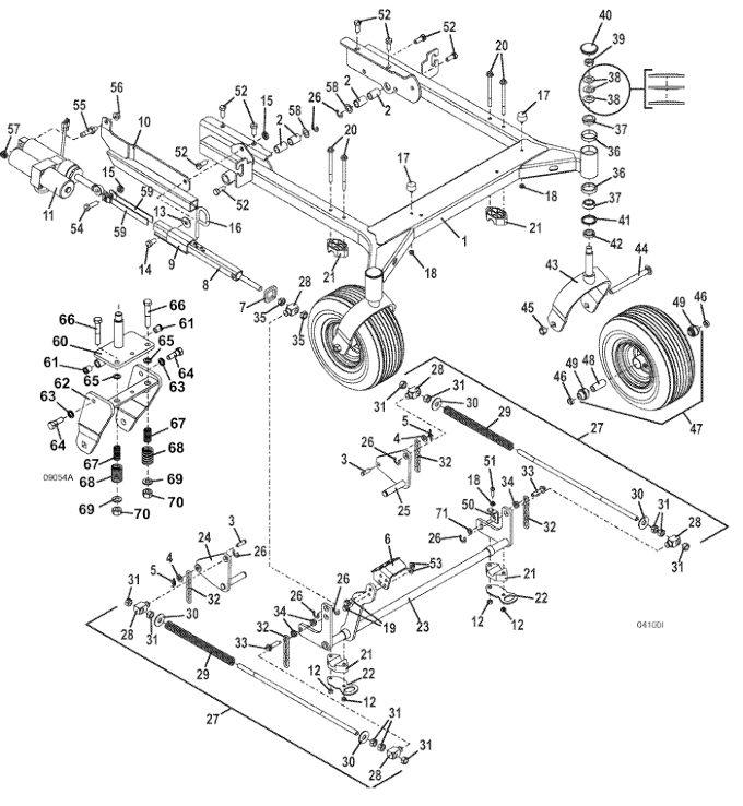 Deck Carrier Assembly, 61 Inches