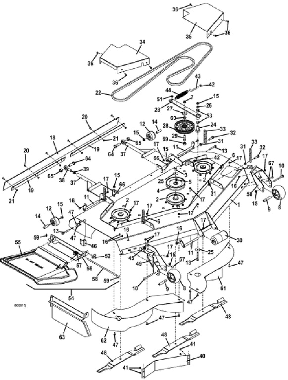Deck Assembly, 61 Inches