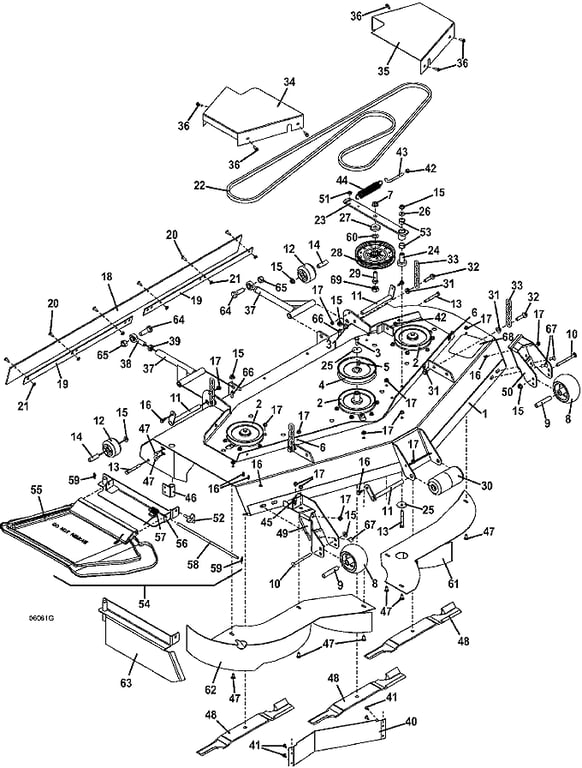 Deck Assembly, 61 Inches