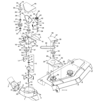 Vacuum and Drive Assemblies for 52 Inch, 61 Inch, and 72 Inch Decks 