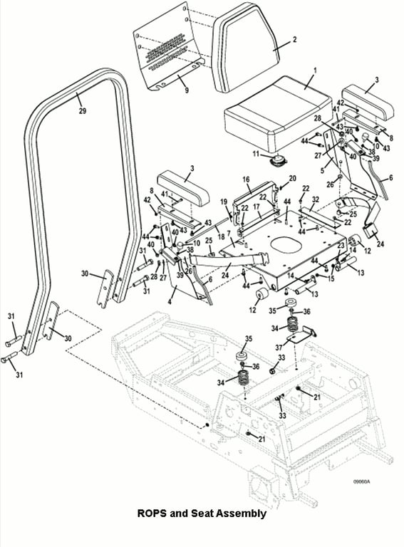 Seat and ROPS