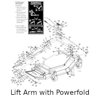 Lift Arm with Powerfold Assembly