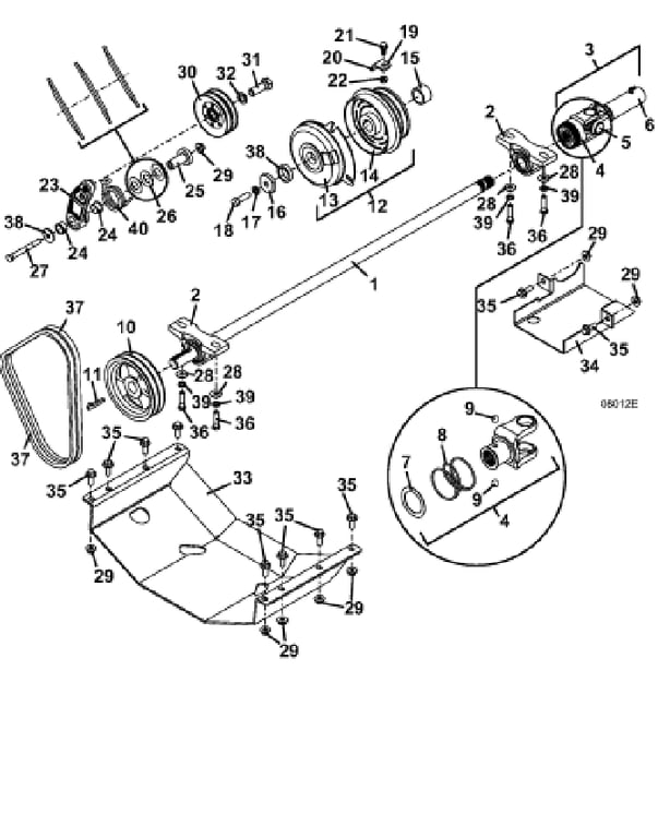 PTO Shaft and Clutch Assembly