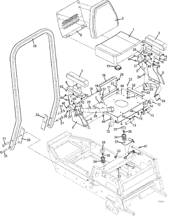 Seat and ROPS