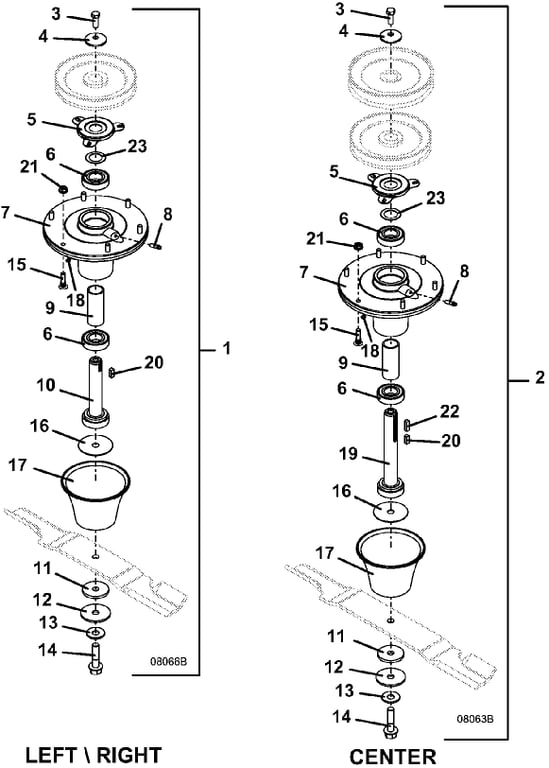 61 Inch Blade Spindle Assembly