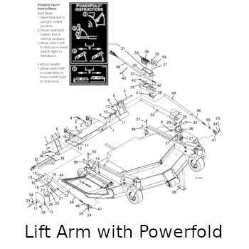 Lift Arm with Powerfold Assembly