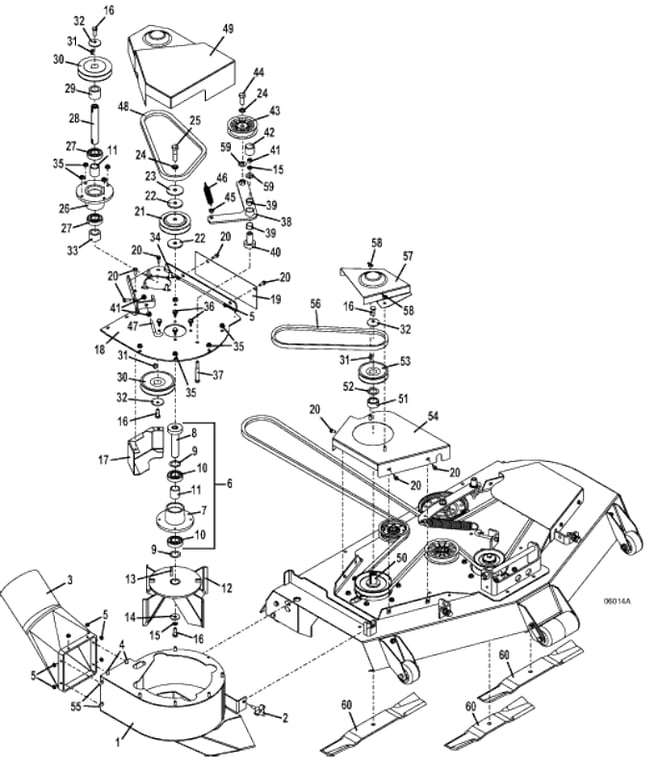 M252 Vacuum and Drive Assembly for 100 Series Midmount Tractors