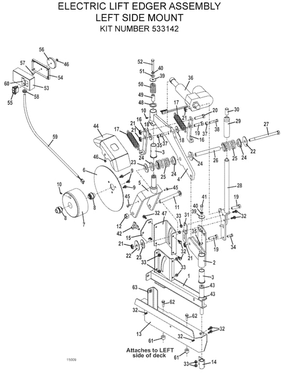 2016 electric lift assembly for left side mount
