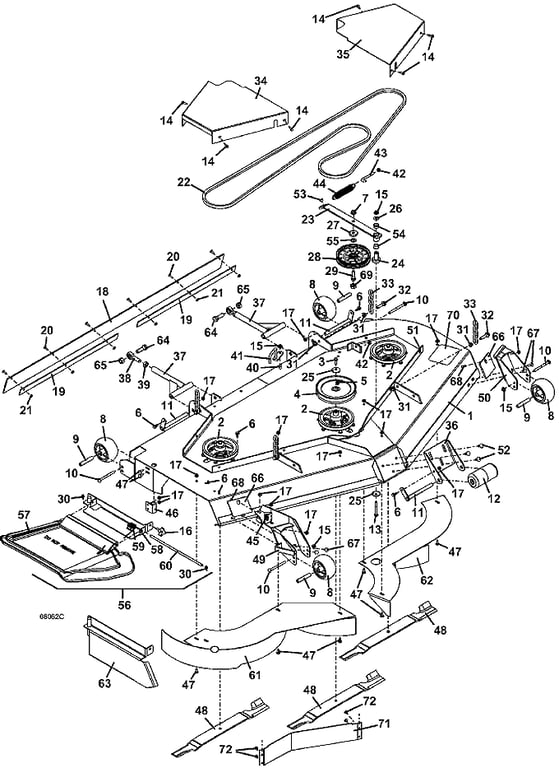 Deck Assembly, 72 inches