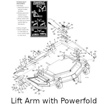 Lift Arm with Powerfold Assembly