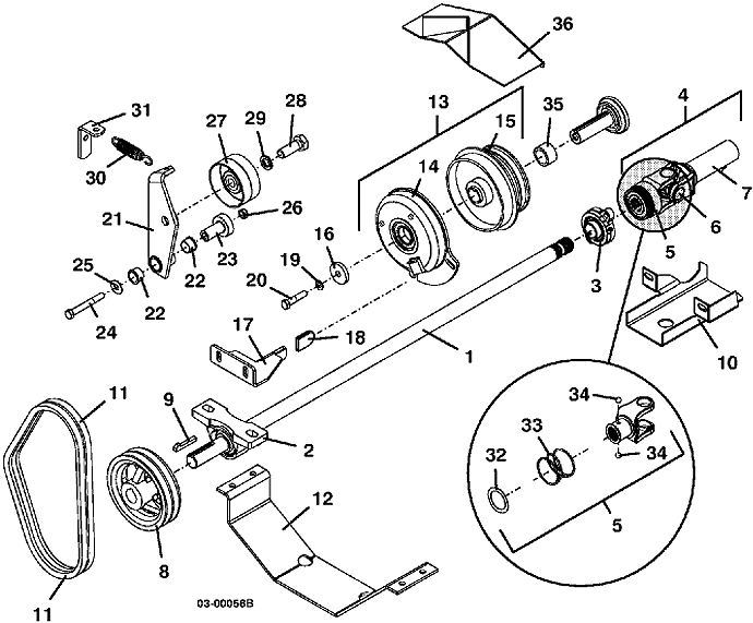 PTO Shaft and Clutch Assembly