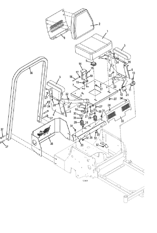seat and steering assemblies