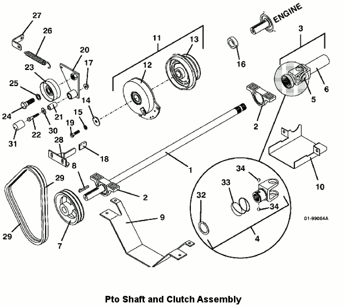 PTO Shaft  Clutch Assembly