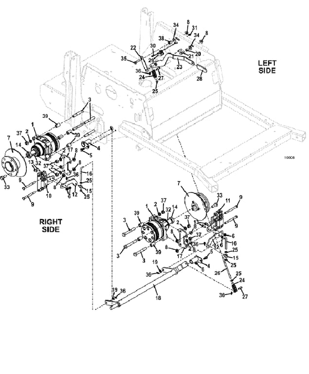 wheel motor and brake assembly
